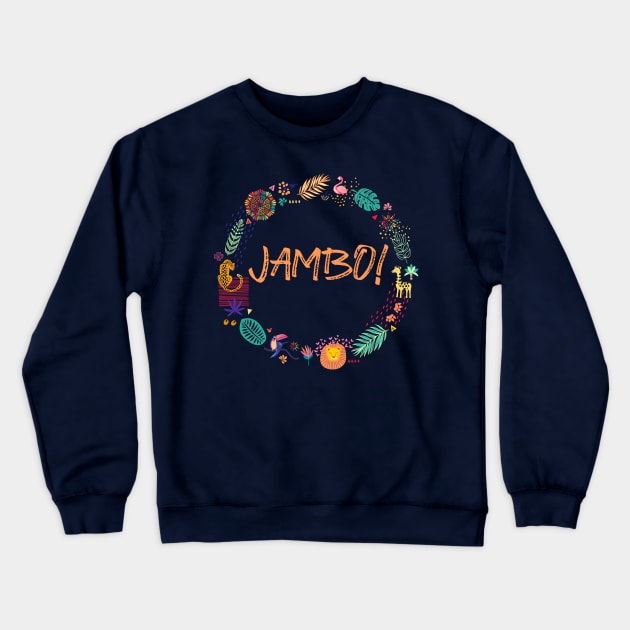 Jambo! (For dark fabrics) Crewneck Sweatshirt by 5571 designs